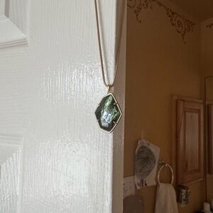 Kendra Scott Kalani Gold Necklace with Iridescent Pendant